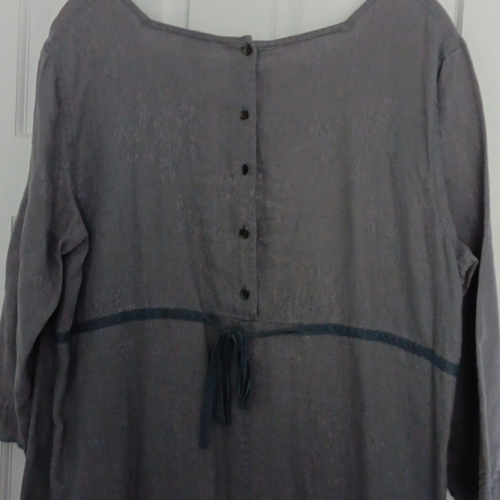 Vintage 100% Linen Maxi Dress - Picture 5 of 5